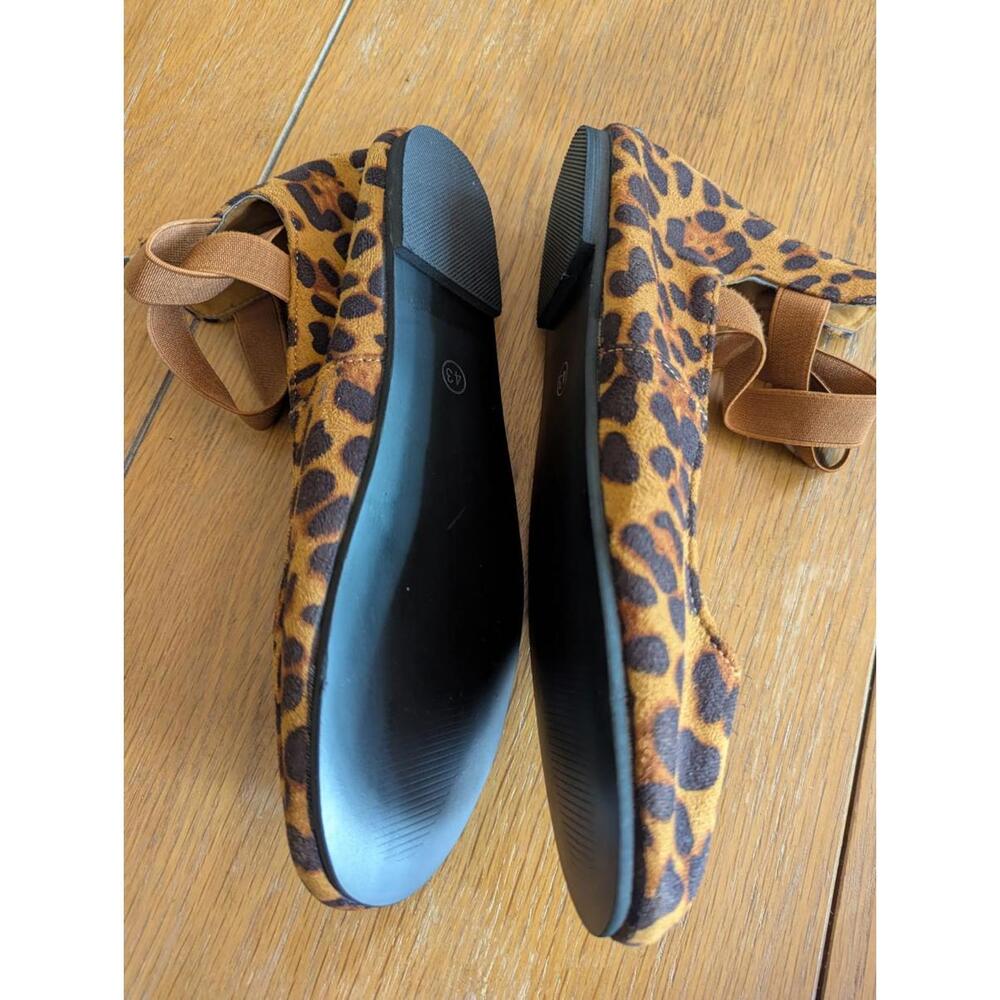 Women Ballerina Ballet Flats Elastic Strap Mary Jane Slip On Leopard US  10.5 - Picture 3 of 5